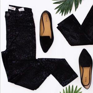 Brand New Black Cheetah YMI jeans! Size Large!